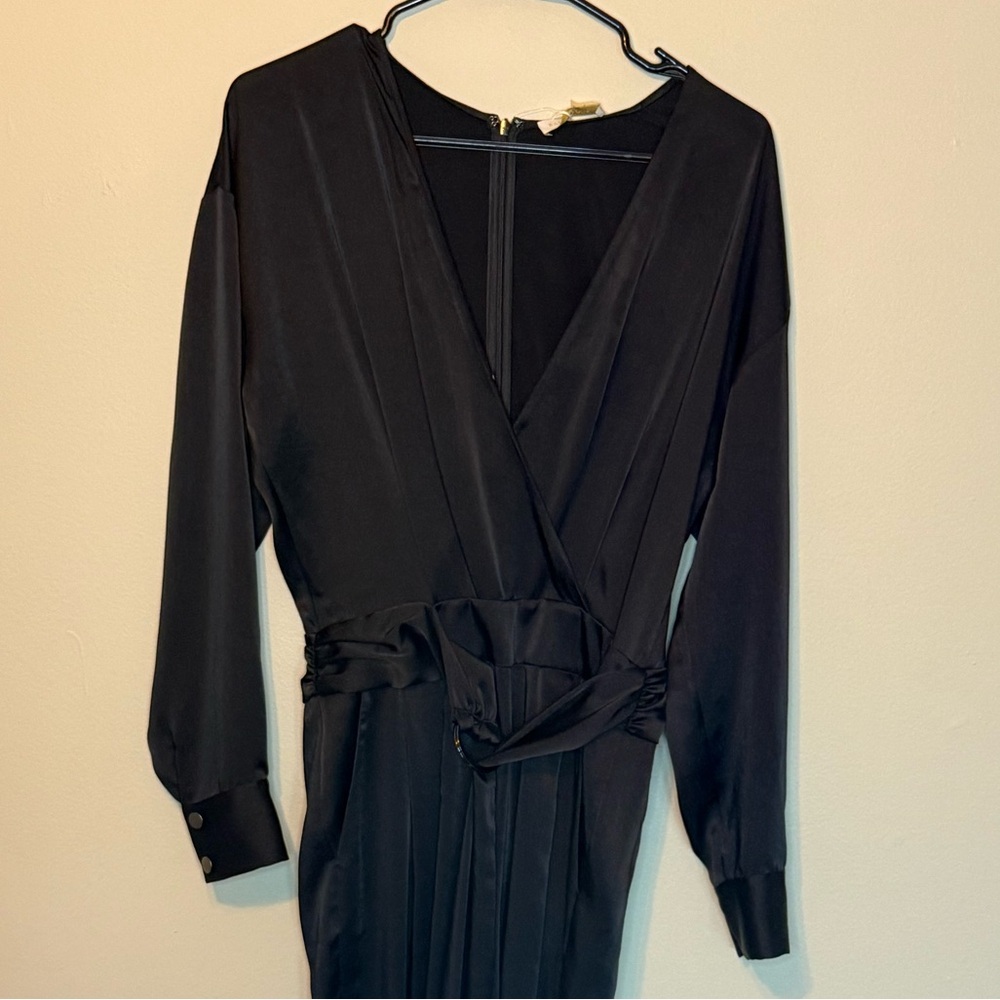 Ramy Brook Elegant Black Wrap Jumpsuit